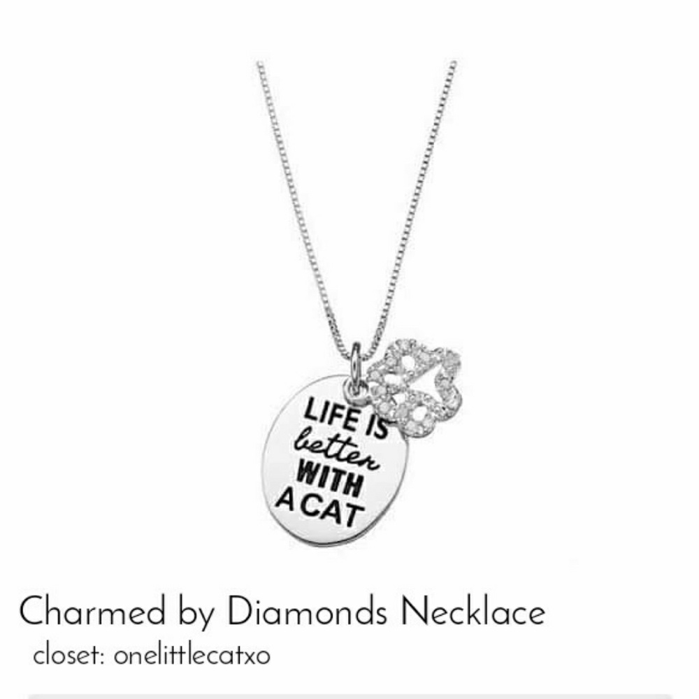 Sterling Silver Cat Lady/ Cat Mom Necklace